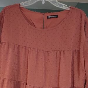 PrettyGarden Textured Pink Blouse